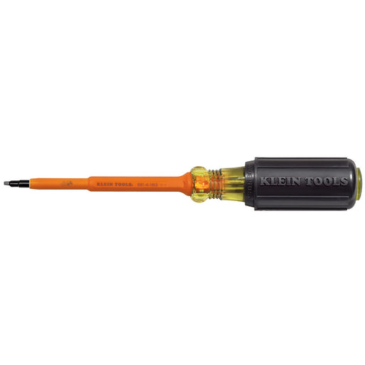 Klein Tools 661-4-INS Insulated Screwdriver, #1 Square Tip, 4" Shank