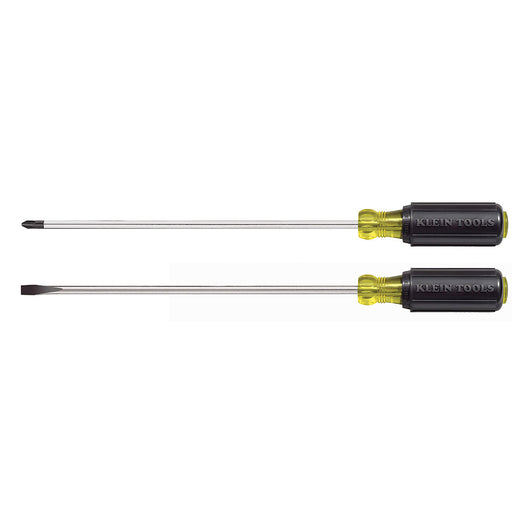 Klein 85072 Screwdriver Set, Long Blade Slotted and Phillips, 2-Piece