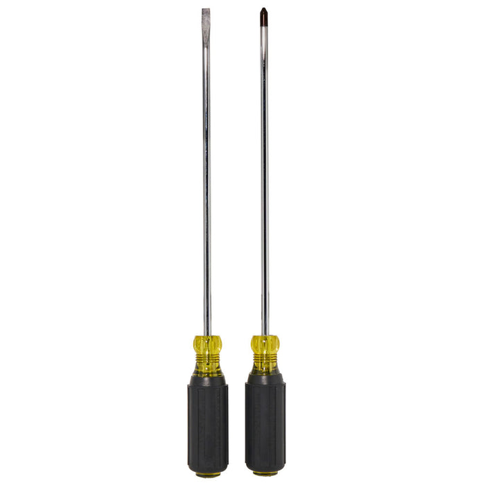 Klein 85072 Screwdriver Set, Long Blade Slotted and Phillips, 2-Piece - 4