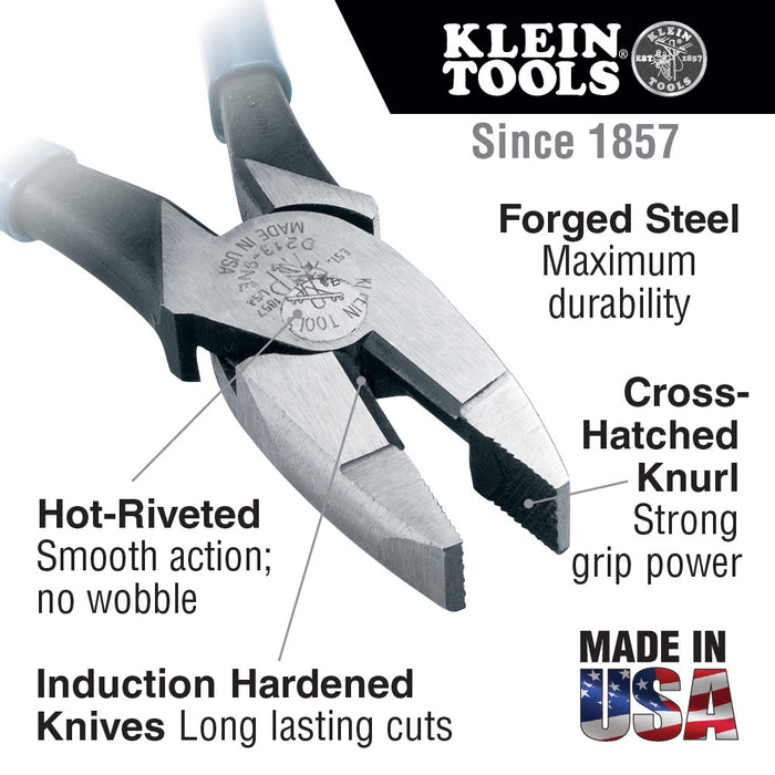 Klein 94155 American Legacy Lineman Pliers and Klein-Kurve Wire Stripper/Cutter - 2