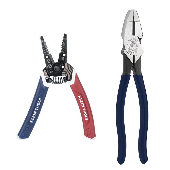 Klein 94155 American Legacy Lineman Pliers and Klein-Kurve Wire Stripper/Cutter - 3