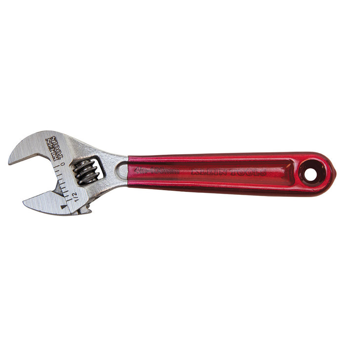 Klein Tools D506-4 Adjustable Wrench, Plastic Dipped, 4"