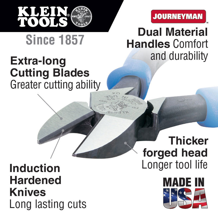 Klein Tools J2000-59 Journeyman Heavy-Duty Diagonal-Cut Pliers, 9" - 7