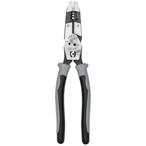 Klein J2159CRTP Hybrid Pliers with Crimper, Fish Tape Puller and Wire Stripper