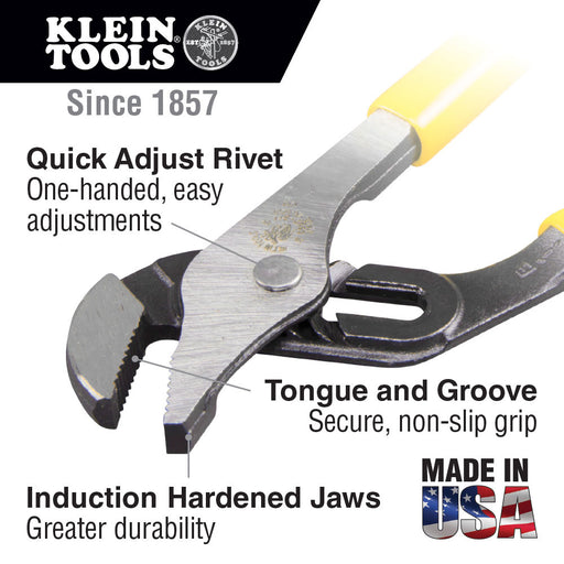 Klein J502-10 Journeyman Pump Pliers, 10" - 2