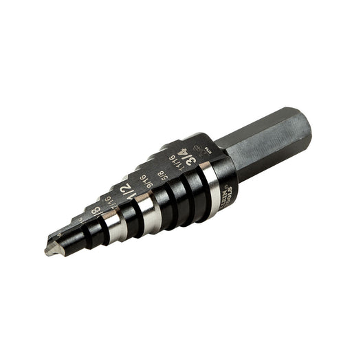 Klein KTSB03 Step Drill Bit Double Fluted #3, 1/4 to 3/4"