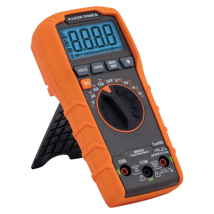 Klein MM420 Digital Multimeter, TRMS Auto-Ranging, 600V, Temp - 4