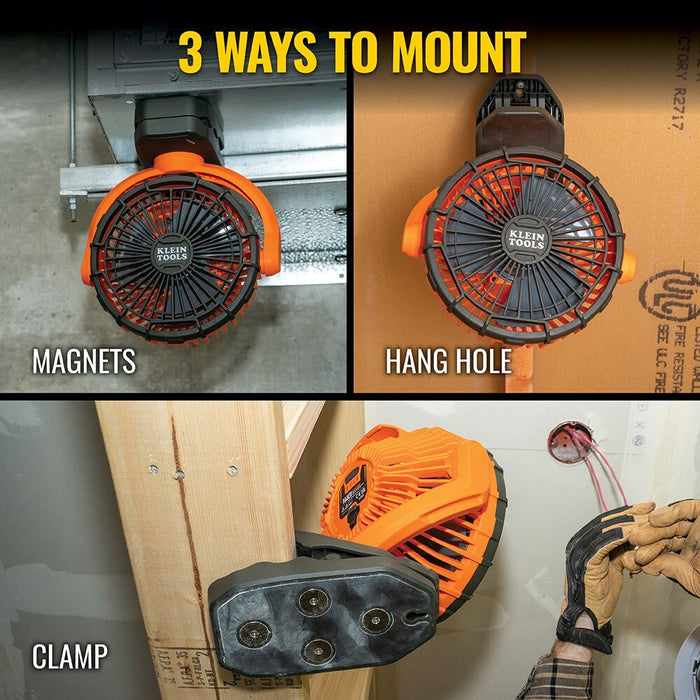 Klein PJSFM2 Rechargeable Clamping Fan - 7