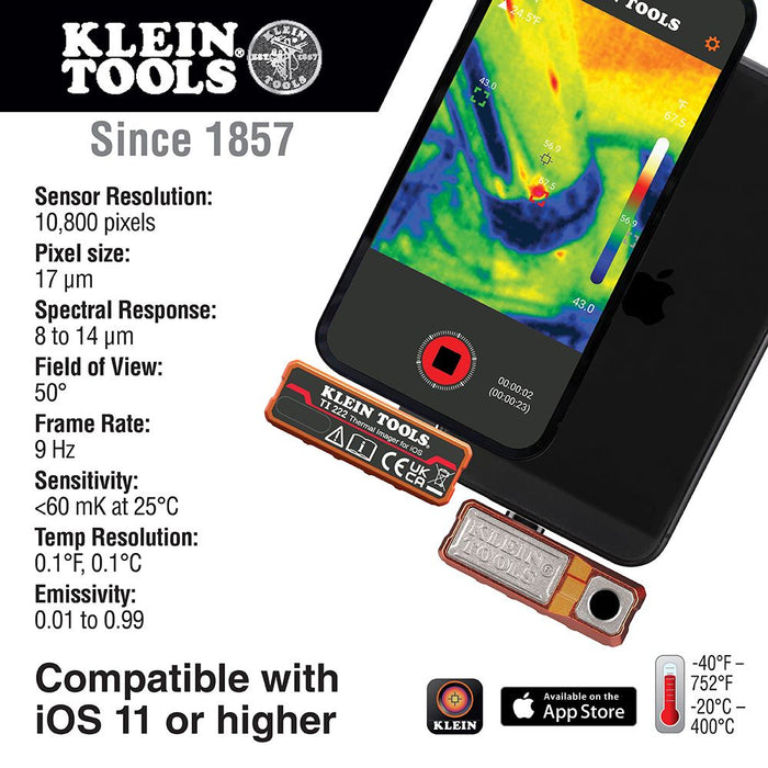 Klein TI222 Thermal Imager for iOS Devices - 7