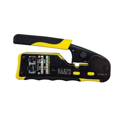 Klein Tools VDV226-110 Pass-Thru Modular Crimper / Stripper  RJ11, RJ12, RJ45 - 2