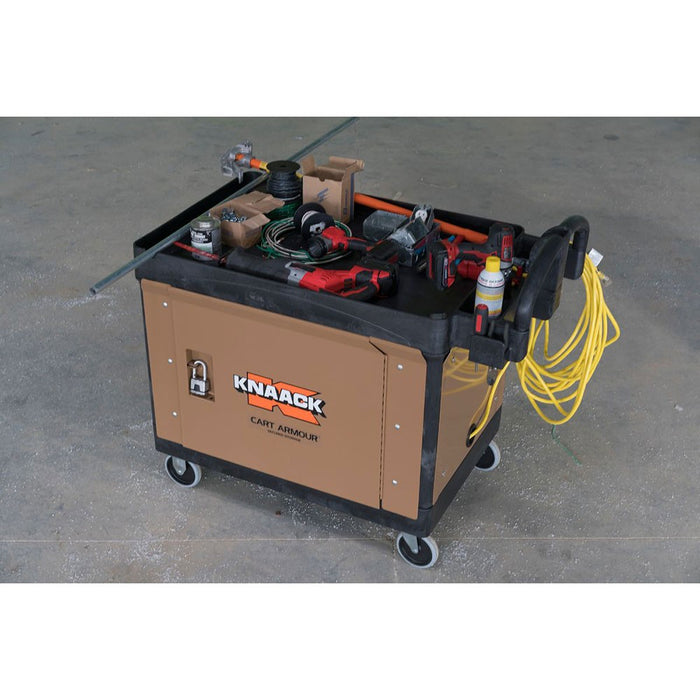 Knaack CA-01 35.9" L x 24.5" W x 20.1" H Cart Armour Mobile Cart Security Steel Paneling for Rubbermaid 4520-88 - 7