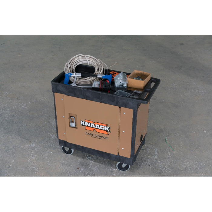 Knaack CA-01 35.9" L x 24.5" W x 20.1" H Cart Armour Mobile Cart Security Steel Paneling for Rubbermaid 4520-88 - 9
