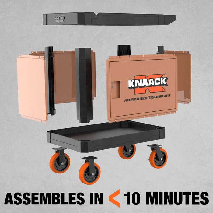 Knaack KAT-01  45.5" x 27" x 37" Armoured Transport Steel Plate Armored Utility Cart 750 lb Load Capacity - 16
