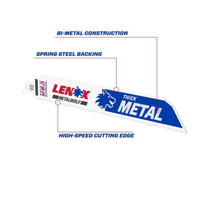 Lenox 201769110R METALWOLF 9 in. 10 TPI WAVE EDGE Reciprocating Saw Blade (5 PK) - 4