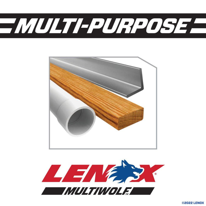 Lenox 20590B810R MULTIWOLF 8 in. 10 TPI WAVE EDGE Reciprocating Saw Blade (25 PK) - 5