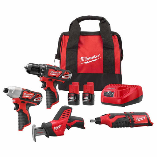 Milwaukee 2497-24H M12 4pc Combo Kit