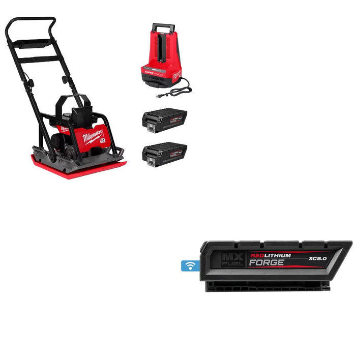 Milwaukee MXF220-2HD 20" Plate Compactor Kit W/ FREE MXFXC608 Battery