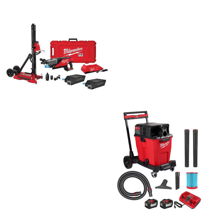 Milwaukee MXF301 Handheld Core Drill Kit W/ FREE 12-Gal Wet/Dry Vac Kit