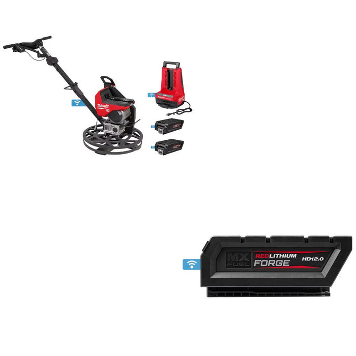 Milwaukee MXF324-2HD 24" Edging Trowel Kit W/ FREE MXFHD812 HD12.0 Battery