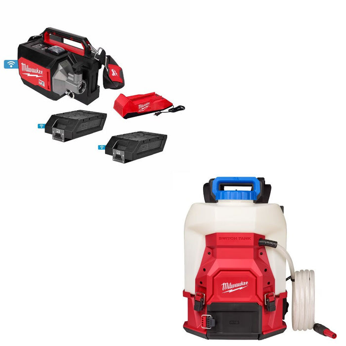Milwaukee MXF370-2XC Concrete Vibrator Kit W/ FREE 3019-21WS 4-Gal Water Supply