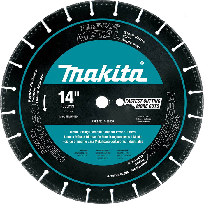 Makita A-96229 14" Circular Diamond Blade, Segmented, Metal Cutting