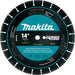 Makita A-96229 14" Circular Diamond Blade, Segmented, Metal Cutting