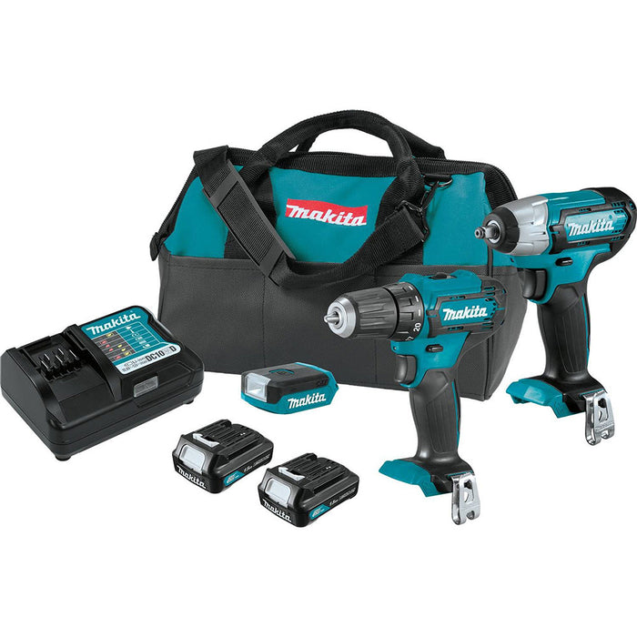 Makita CT326 12V max CXT® Lithium-Ion Cordless 3-Pc. Combo Kit (1.5Ah)