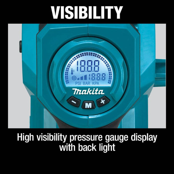 Makita DMP181SYX 18V LXT Lithium-Ion Cordless High-Pressure Inflator Kit (1.5Ah) - 7