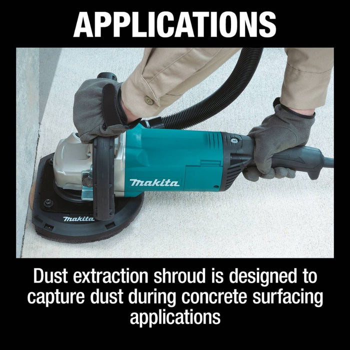 Makita GA9060RX3 7" Surface Planer with Dust Extraction Shroud, 15 AMP, 6,600 RPM, 5/8"-11, lock-off, lock-on - 8