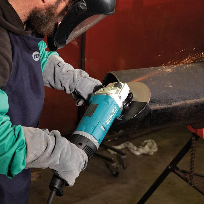 Makita GA9080 9" Angle Grinder, with Rotatable Handle, and Lock-On Switch - 9