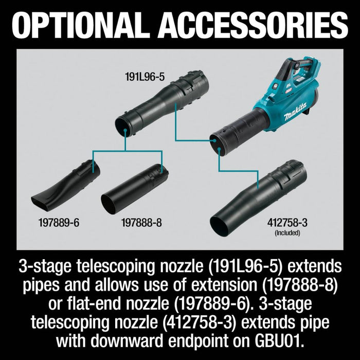 Makita GBU01Z 40V max XGT Brushless Cordless Blower (Tool Only) - 10