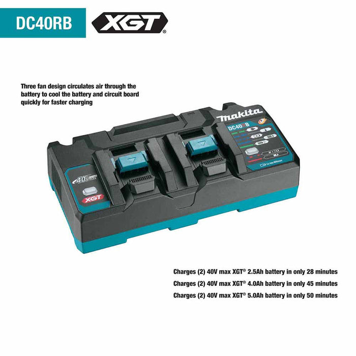 Makita GCV05T1X 40V max XGT Brushless Cordless 2 Quart HEPA Filter Backpack Dry Vacuum Kit (5.0Ah)