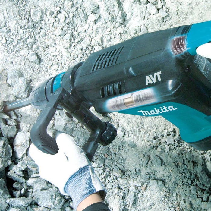 Makita HM1213C 23 lb. AVT Demolition Hammer, accepts SDS-MAX bits, var. spd., case - 14