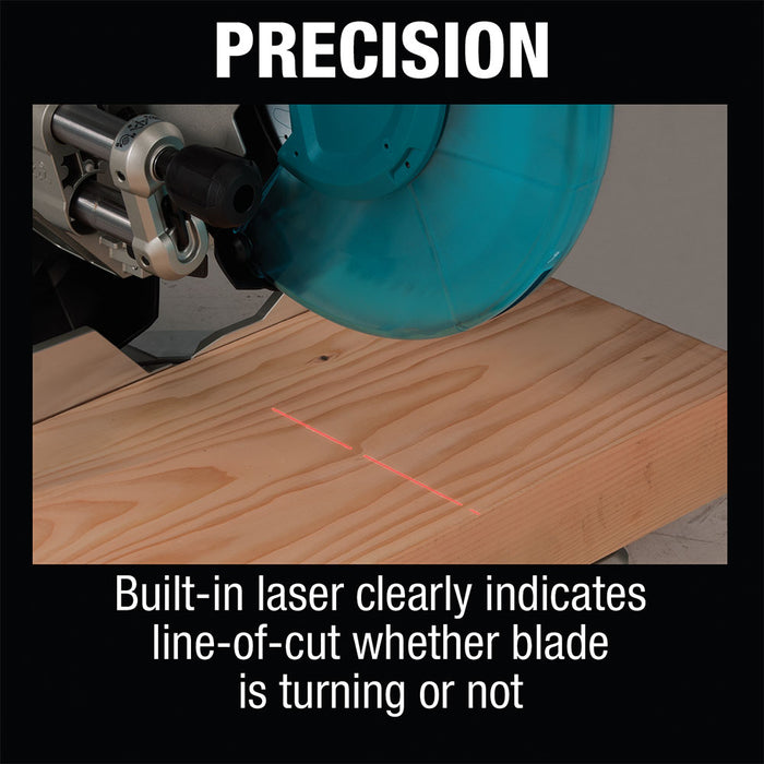 Makita LS1219L 12" Dual-Bevel Sliding Compound Miter Saw, laser - 15