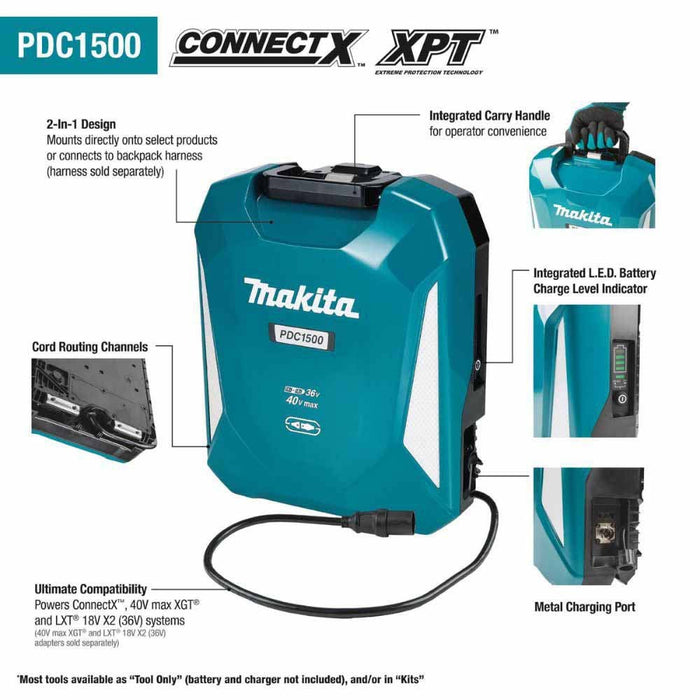 Makita PDC1500 40V max ConnectX 1,500Wh Portable Power Supply(Battery Only) - 2