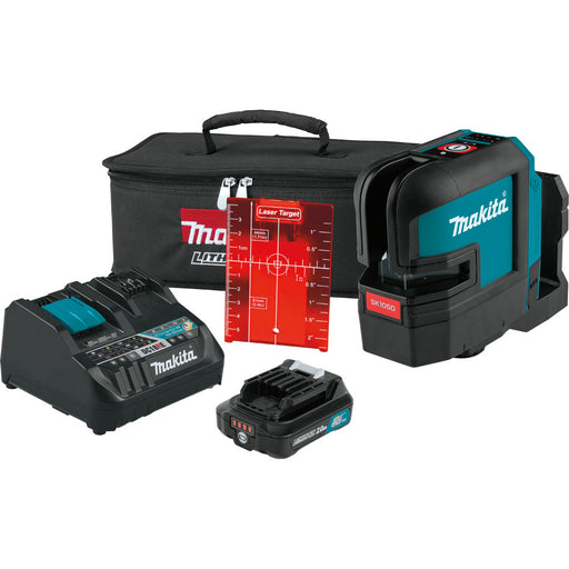 Makita SK105DNAX 12V Max CXT Self-Leveling Cross-Line Red Beam Laser Kit