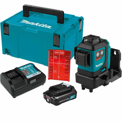 Makita SK700DNAJ 12V max CXT Self-Leveling 360° 3-Plane Red Laser Kit (2.0Ah)