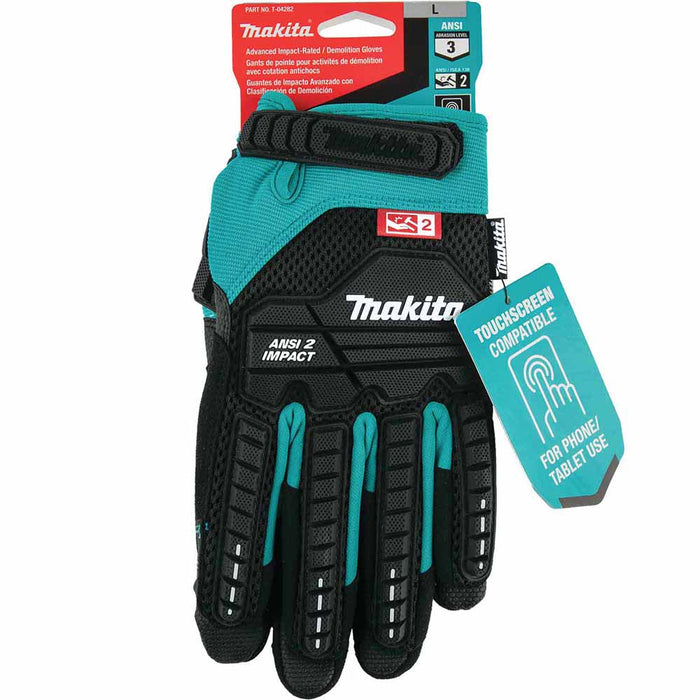 Makita T-04282 Advanced ANSI 2 Impact-Rated Demolition Gloves (Large) - 3