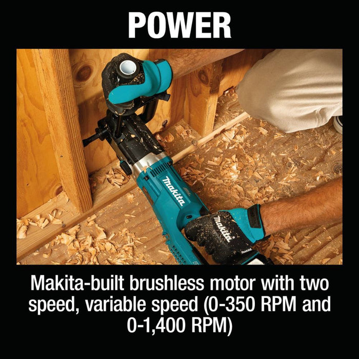 Makita XAD04Z 36V (18V X2) LXT Brushless Cordless 7/16" Hex Right Angle Drill, Tool Only - 13