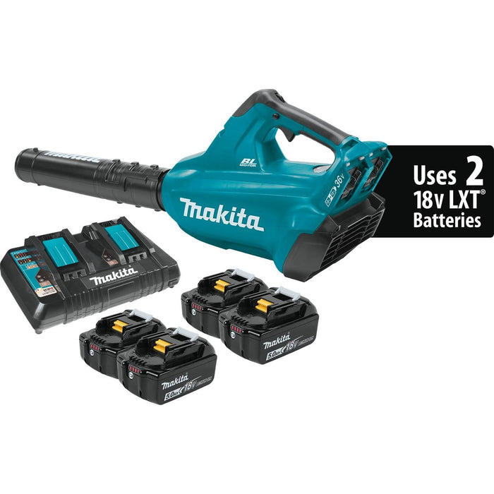Makita XBU02PT1 18V X2 (36V) LXT Brushless Blower Kit with 4 Batteries