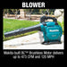 Makita XBU04ZV 36V (18V X2) LXT Brushless Blower with Vacuum Attachment Kit (Tool Only) - 9