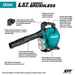 Makita XBU04Z 18V X2 (36V) LXT Blower, Tool Only - 2