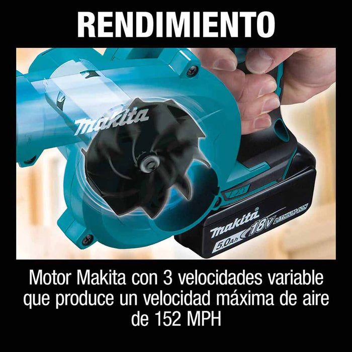 Makita XBU06Z 18V LXT Lithium-Ion Cordless Floor Blower (Tool Only) - 10