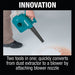 Makita XCV02Z 18V LXT Portable Dry Dust Extractor/Blower (Tool Only) - 7