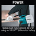 Makita XCV02Z 18V LXT Portable Dry Dust Extractor/Blower (Tool Only) - 8