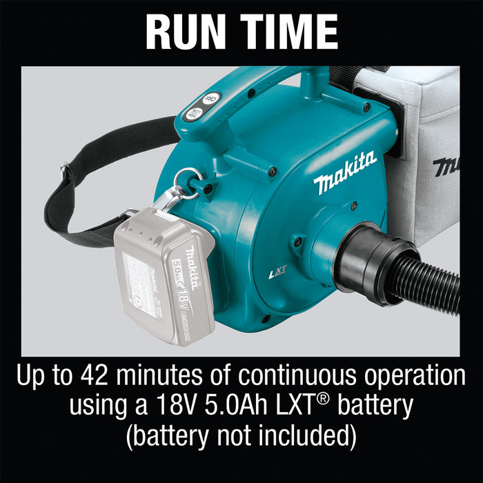 Makita XCV02Z 18V LXT Portable Dry Dust Extractor/Blower (Tool Only) - 9