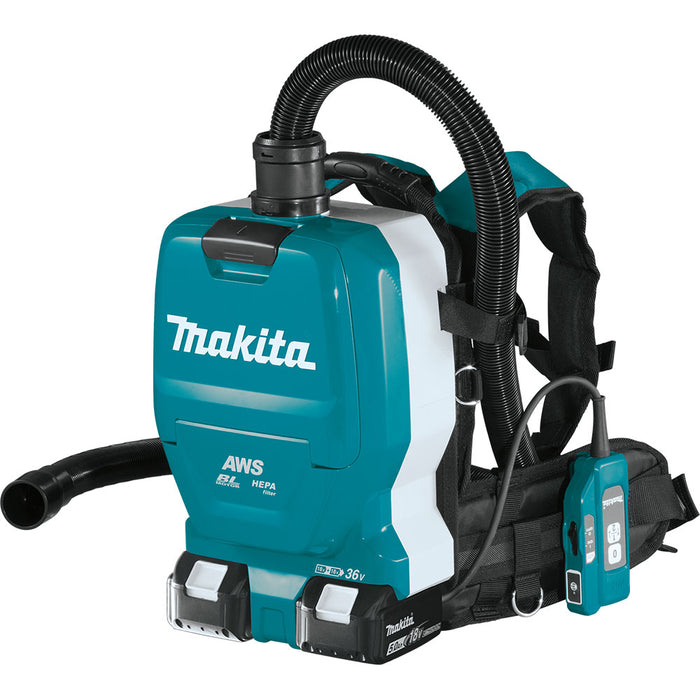 Makita XCV10PTX 18V X2 LXT 1/2 Gallon Backpack Dry Dust Extractor Kit - 2