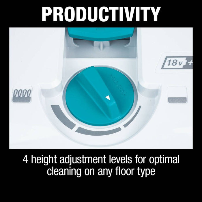 Makita XCV19Z 36V (18V X2) LXT Brushless 1.3 Gallon HEPA Filter 12” Upright Vacuum (Tool Only) - 17