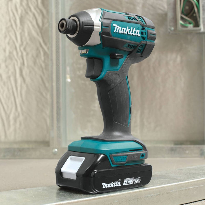 Makita XDT11SY 18V LXT Lithium-Ion Compact Cordless Impact Driver Kit, var. spd., rev., L.E.D. Light, case (1.5Ah) - 7