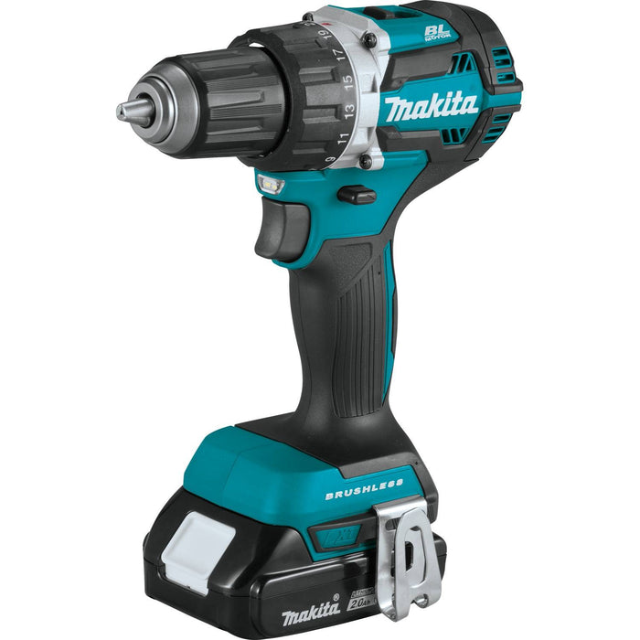 Makita XFD12R 18V LXT Li-Ion Compact Brushless Cordless 1/2" Driver-Drill Kit, 2.0 Ah - 2